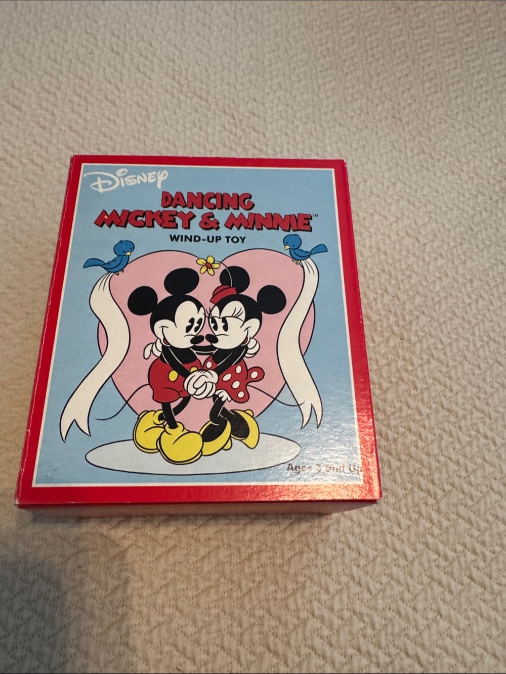 Disney Red Box Dancing Mickey & Minnie Wind-Up Toy